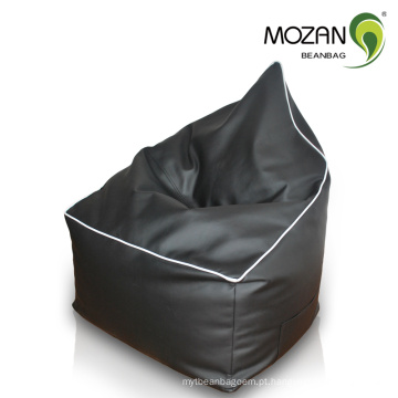 Saco de feijão clássico sofá preto PU saco de feijão de couro sofá beanbag sofá seccional